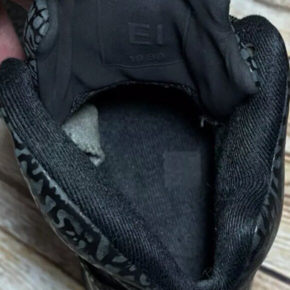 Air Jordan 5 Retro 3Lab5 Sneaker Mens 8 Black Silver Elephant Print Lace Locks - Picture 13 of 15